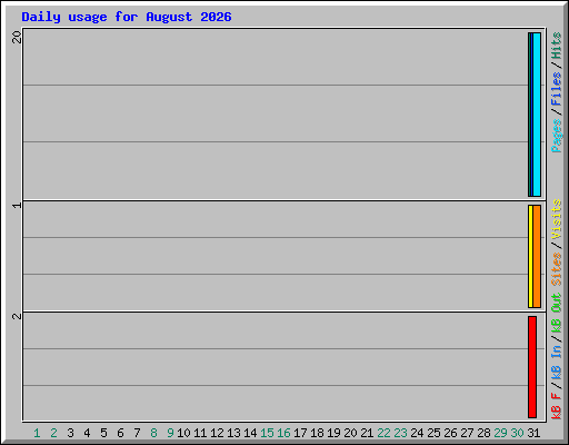 Daily usage for August 2026