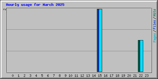 Hourly usage for March 2025