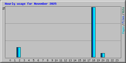 Hourly usage for November 2025