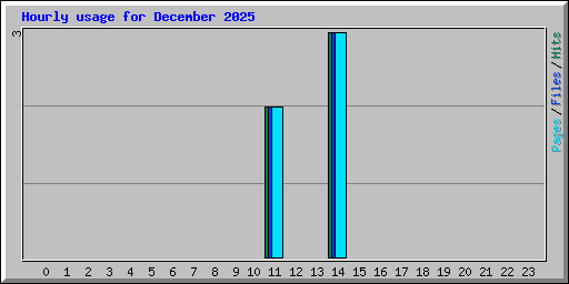 Hourly usage for December 2025